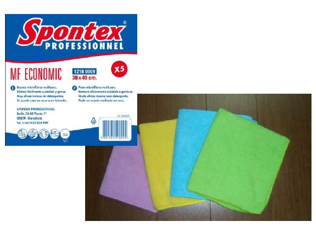 BAYETA MICROFIBRA SPONTEX ROJO (5) - Ecousos